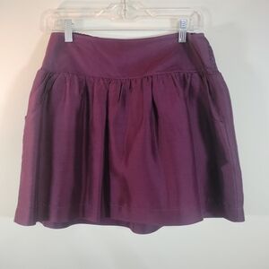 Lucky Brand Y2K 100% Silk Mini Skirt (Plum/Eggplant) WITH POCKETS